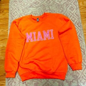NWT Neon Orange Miami Sweatshirt from Lulusimon x Vici